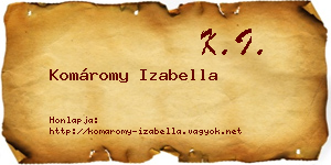 Komáromy Izabella névjegykártya